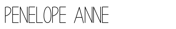 Penelope Anne font preview